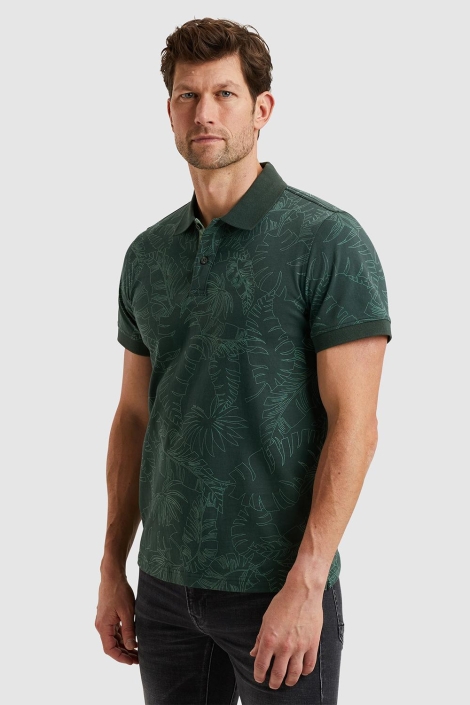 PME legend groene heren polo | Model zijaanzicht