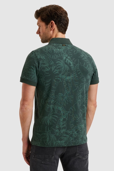 PME legend groene heren polo | Model achteraanzicht