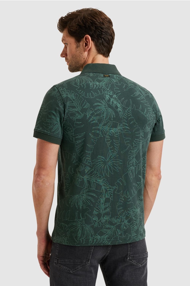 PME legend groene heren polo | Model achteraanzicht