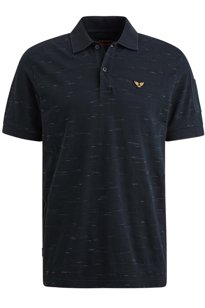 PME legend blauwe heren polo | Vooraanzicht