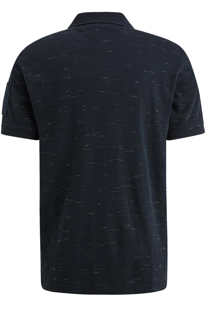 PME legend blauwe heren polo | Achteraanzicht