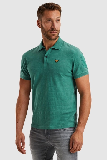 PME legend short sleeve polo jacquard pique Groen