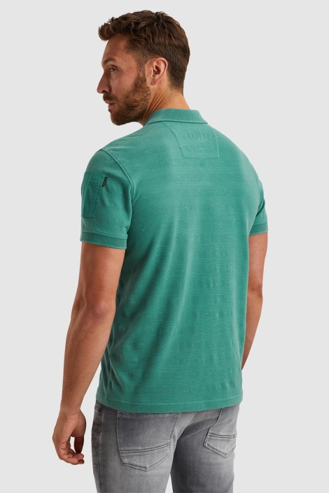 PME legend groene heren polo | Model achteraanzicht