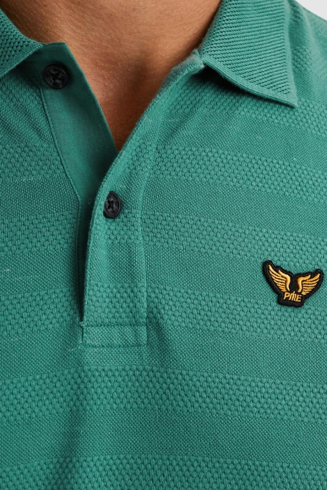 PME legend groene heren polo | Close up
