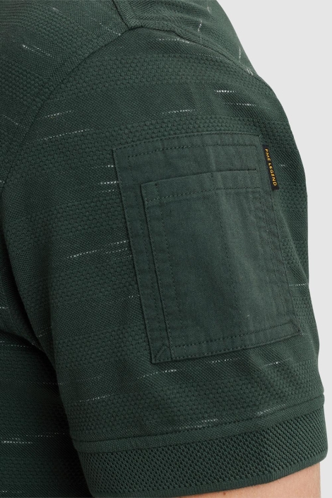 PME legend groene heren polo | Close up