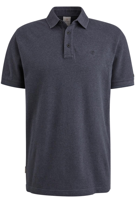 Cast Iron blauwe heren polo | Vooraanzicht