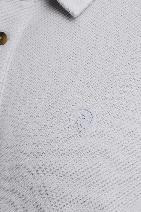 Cast Iron witte heren polo | Kleurstaal