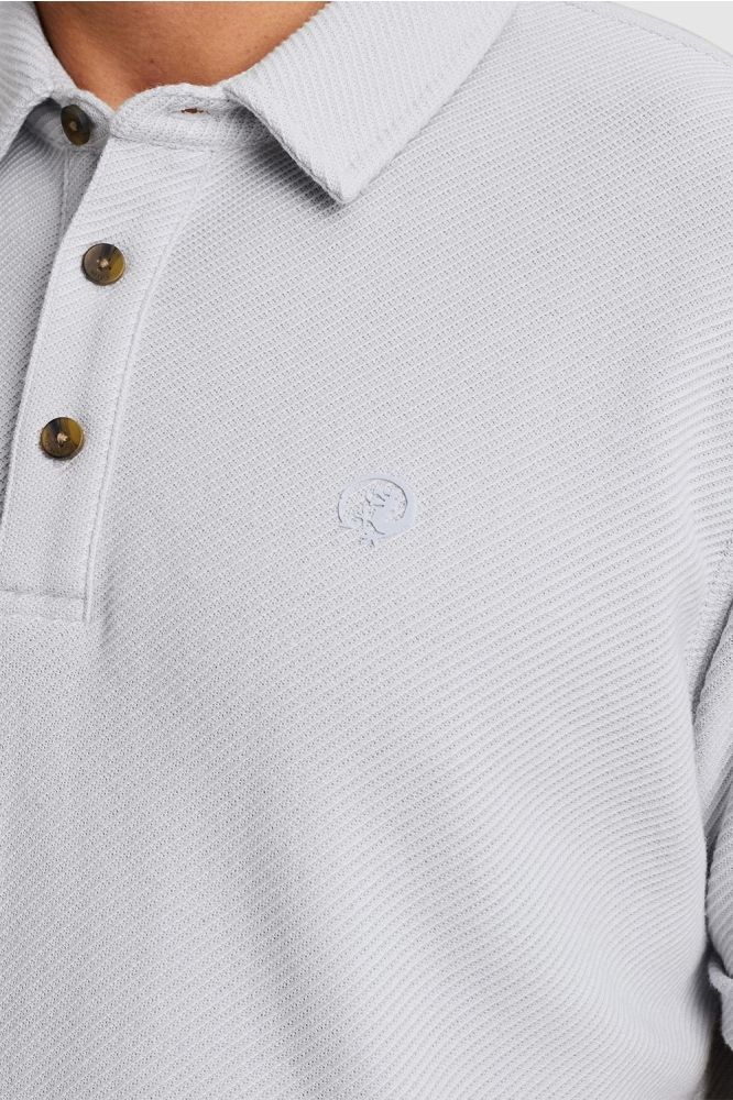 Cast Iron witte heren polo | Close up