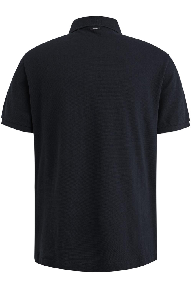 Vanguard blauwe heren polo | Achteraanzicht