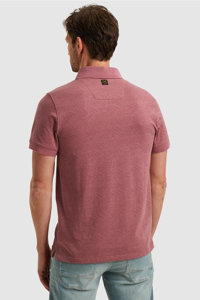 PME legend roze heren polo | Model achteraanzicht