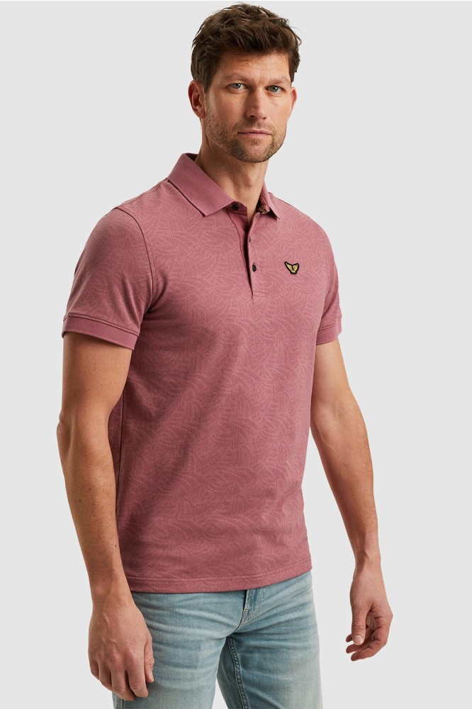 PME legend roze heren polo | Model zijaanzicht
