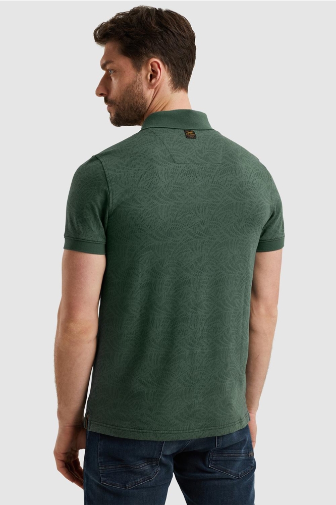 PME legend groene heren polo | Model achteraanzicht