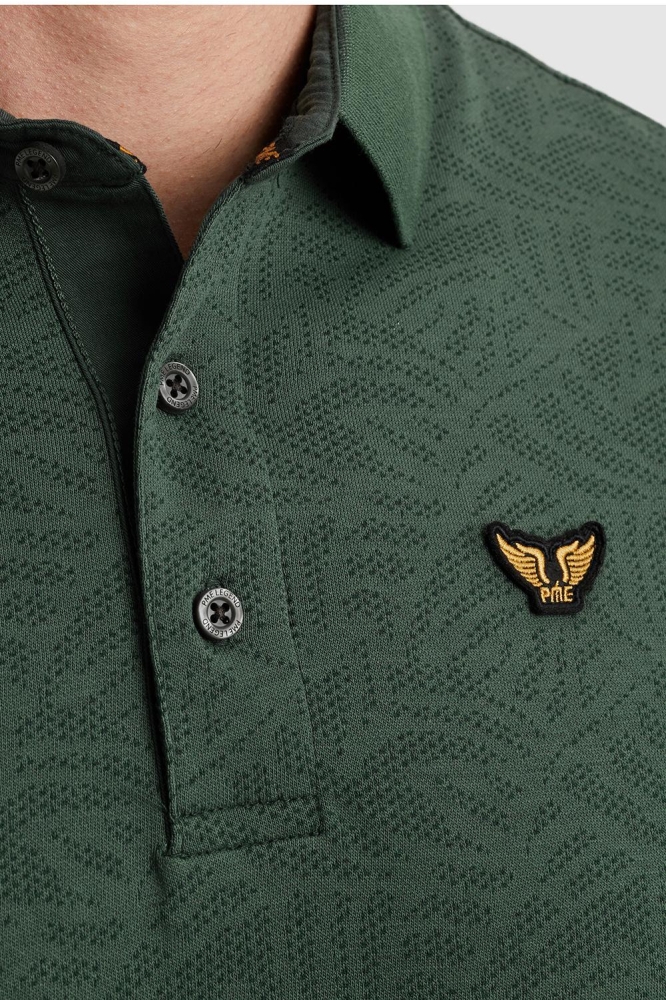 PME legend groene heren polo | Close up