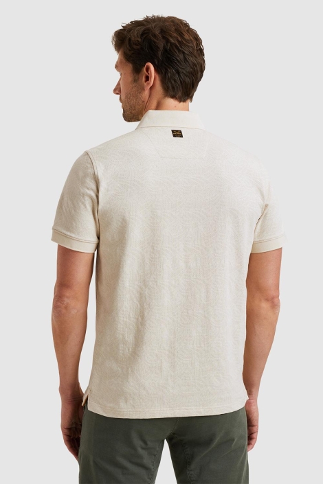 PME legend beige heren polo | Achteraanzicht