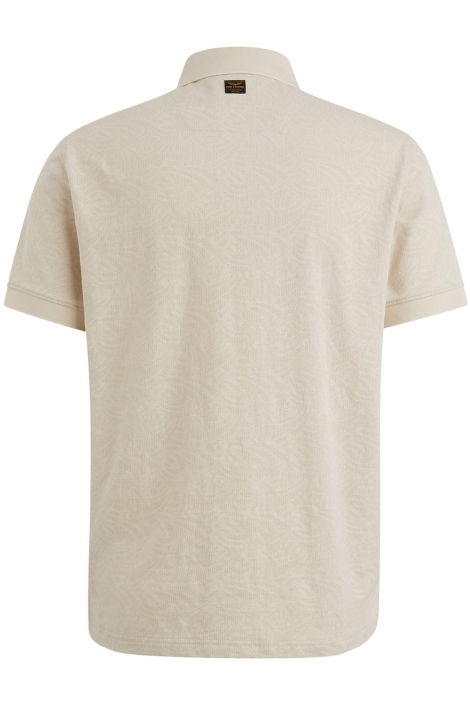 PME legend beige heren polo | Achteraanzicht