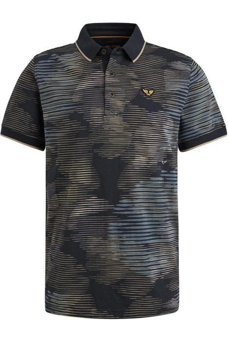 PME legend blauwe heren polo | Vooraanzicht