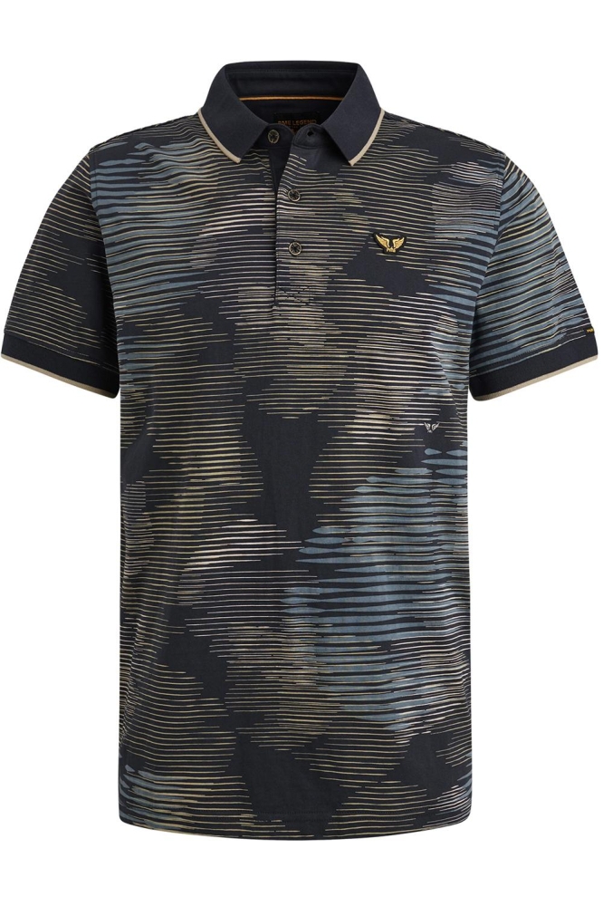 PME legend blauwe heren polo | Vooraanzicht