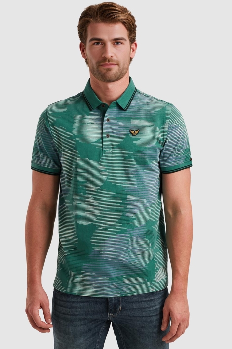 PME legend groene heren polo | Model vooraanzicht