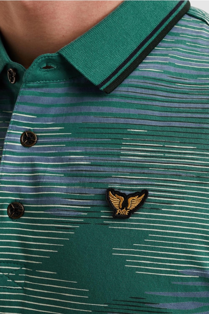 PME legend groene heren polo | Close up