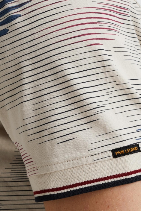 PME legend beige heren polo | Close up