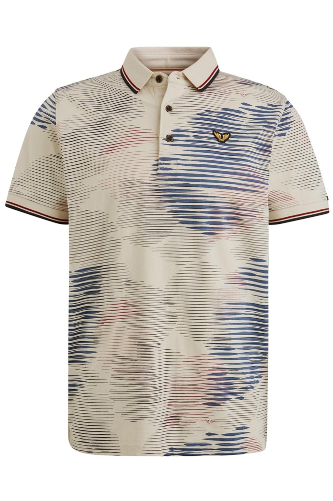 PME legend beige heren polo | Vooraanzicht