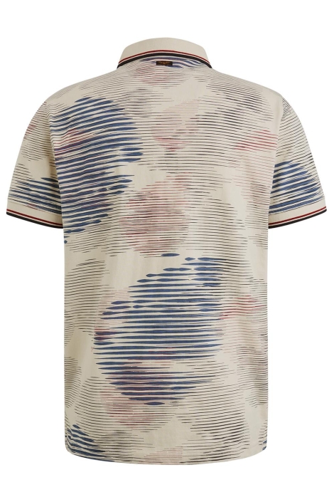 PME legend beige heren polo | Achteraanzicht