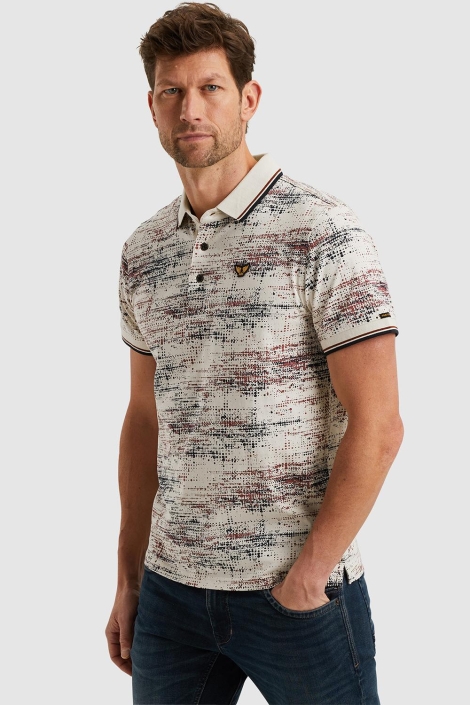 PME legend beige heren polo | Model zijaanzicht