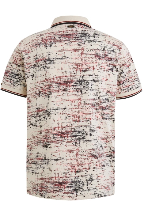 PME legend beige heren polo | Achteraanzicht