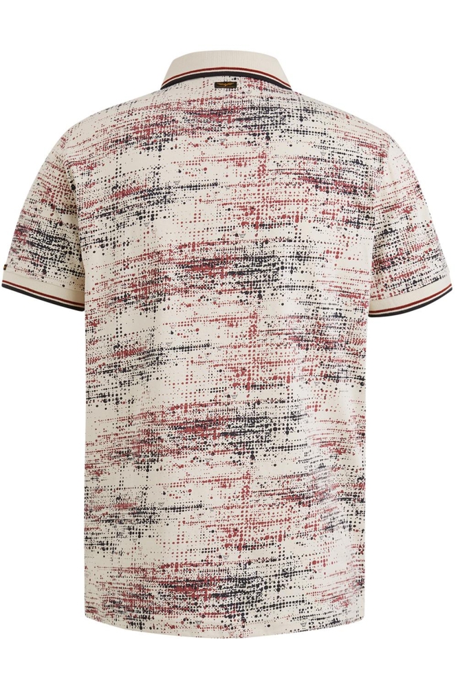 PME legend beige heren polo | Achteraanzicht