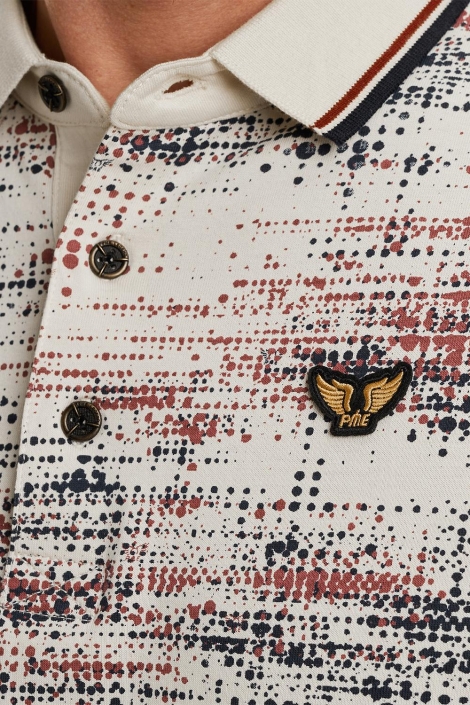 PME legend beige heren polo | Close up