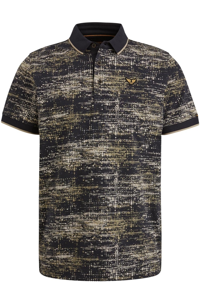 PME legend blauwe heren polo | Vooraanzicht