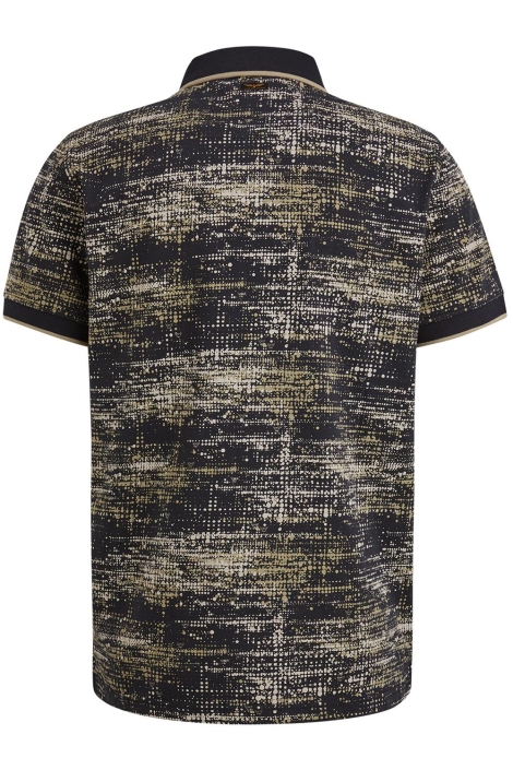 PME legend blauwe heren polo | Achteraanzicht