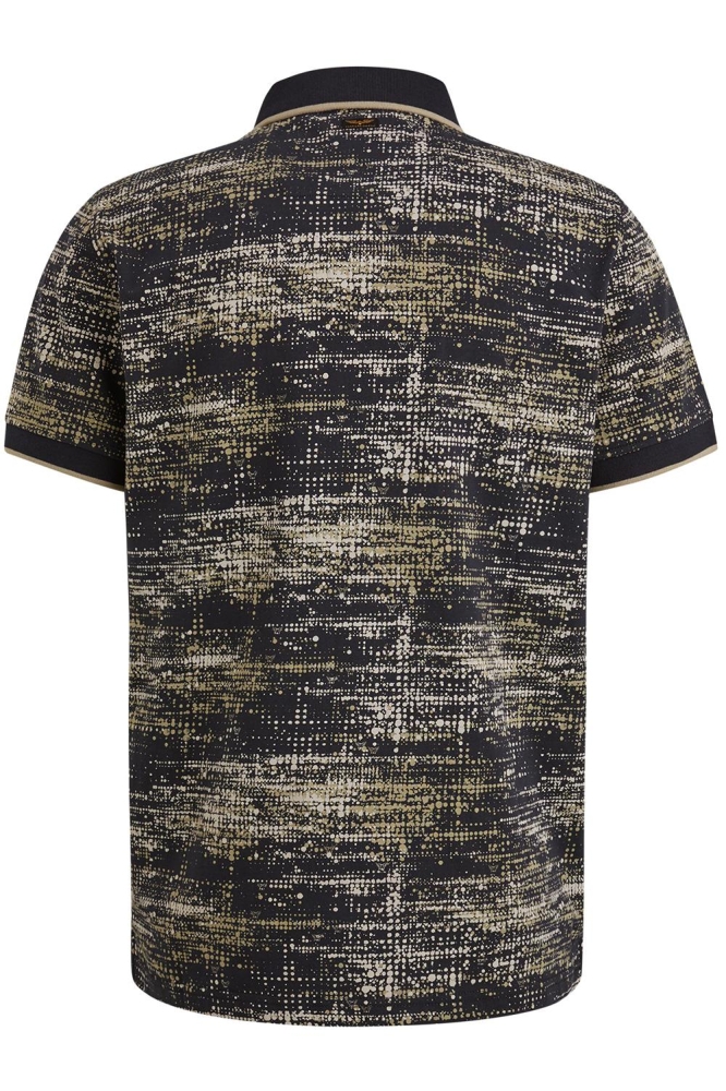 PME legend blauwe heren polo | Achteraanzicht