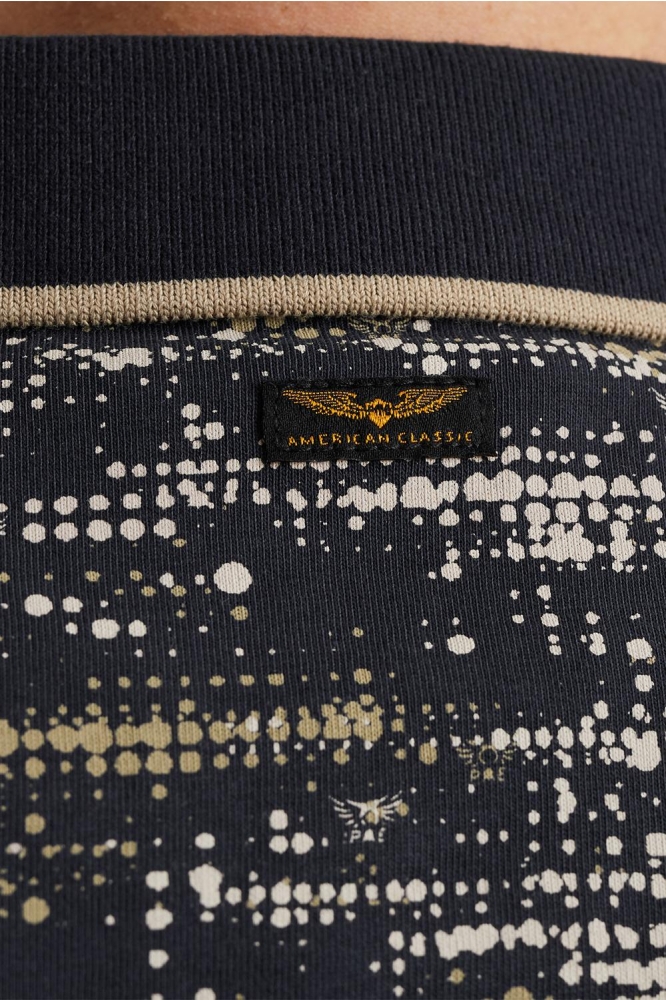 PME legend blauwe heren polo | Close up