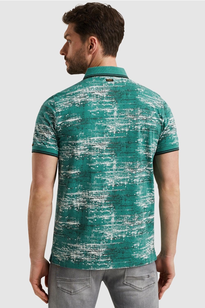 PME legend groene heren polo | Model achteraanzicht