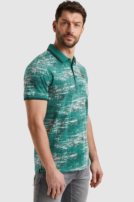 PME legend groene heren polo | Model zijaanzicht