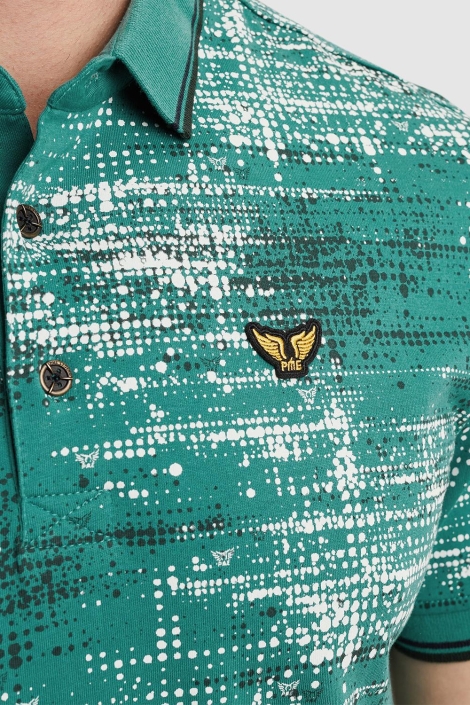 PME legend groene heren polo | Close up