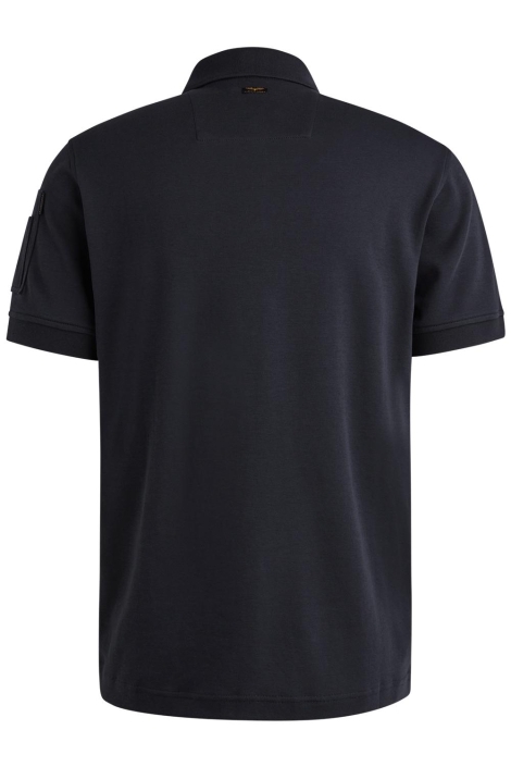 PME legend blauwe heren polo | Achteraanzicht