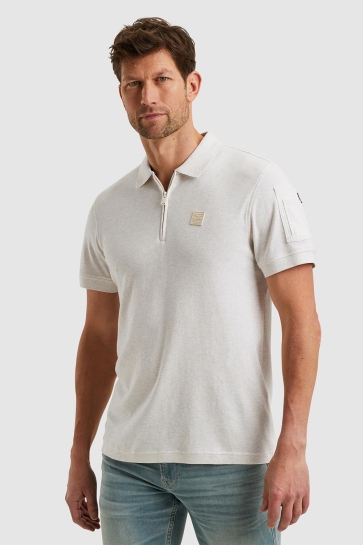 PME legend short sleeve polo interlock melang Beige