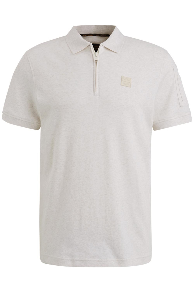 PME legend beige heren polo | Vooraanzicht