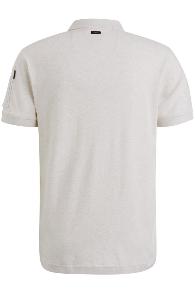 PME legend beige heren polo | Achteraanzicht