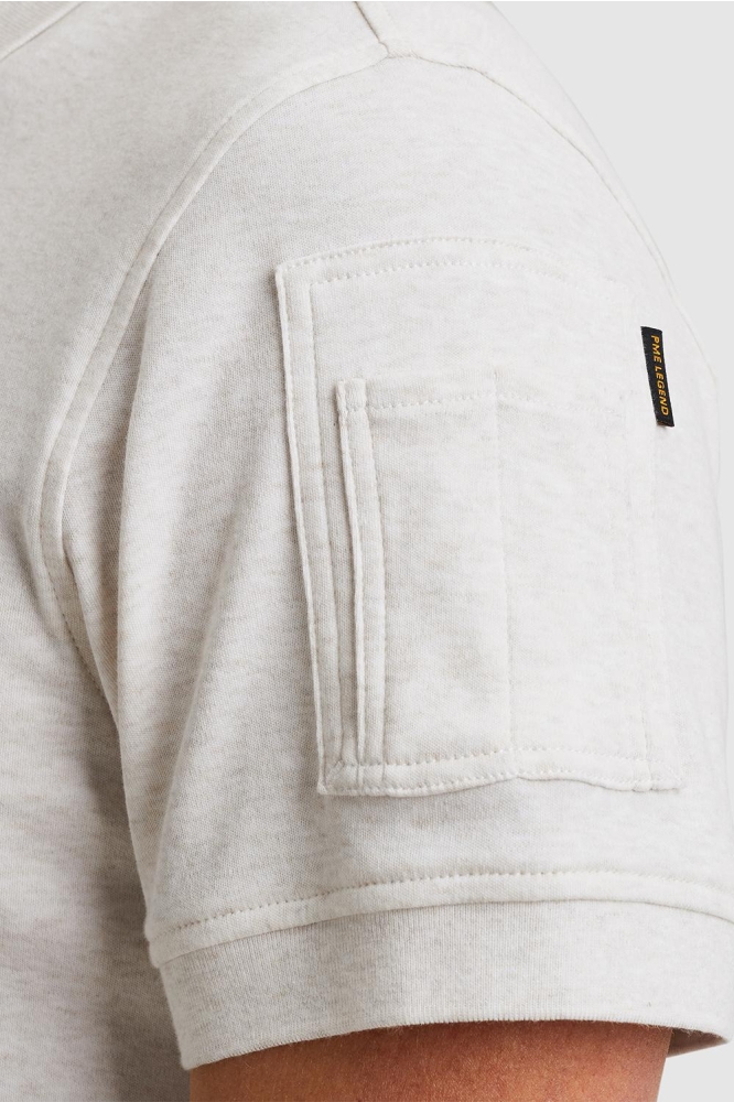 PME legend beige heren polo | Close up