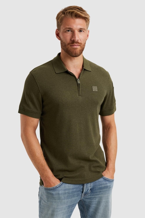 PME legend groene heren polo | Model vooraanzicht