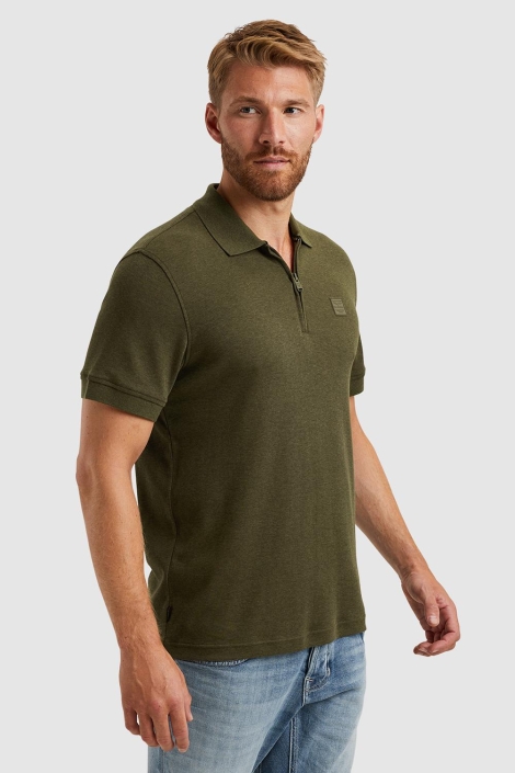 PME legend groene heren polo | Model zijaanzicht