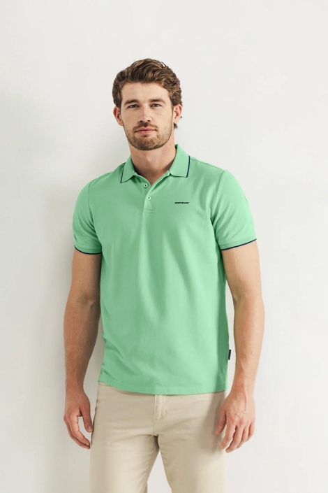 State of Art groene heren polo | Model vooraanzicht