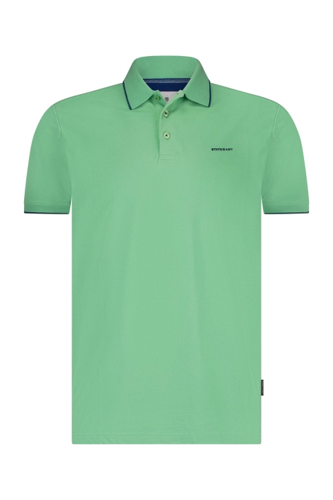 State of Art groene heren polo | Vooraanzicht
