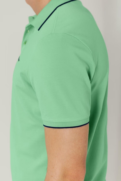 State of Art groene heren polo | Close up