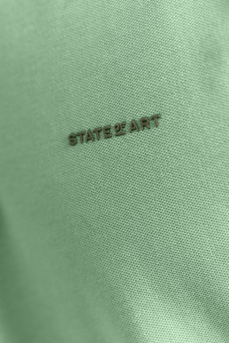 State of Art groene heren polo | Close up