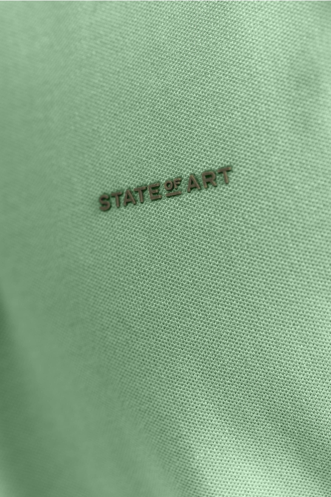 State of Art groene heren polo | Close up