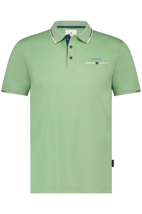 State of Art groene heren polo | Vooraanzicht